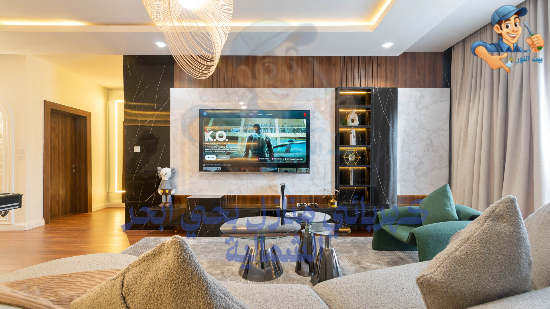 اصلاح اعطال الكهرباء بحي ابحر الشمالية