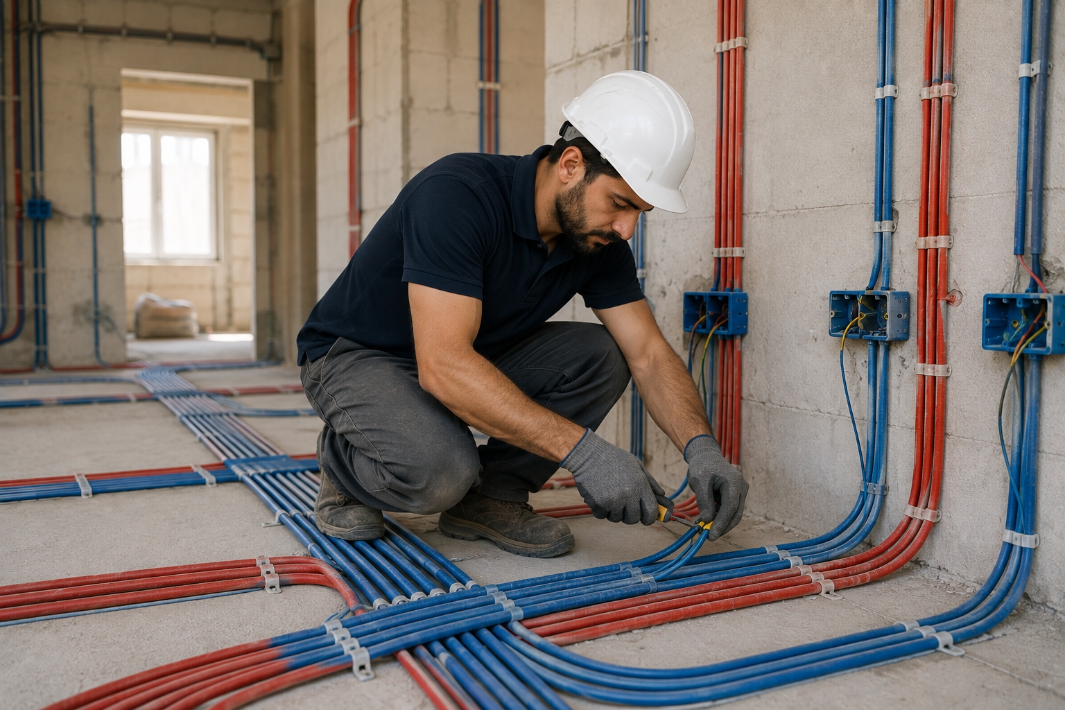 تأسيس وتمديد الكهرباء